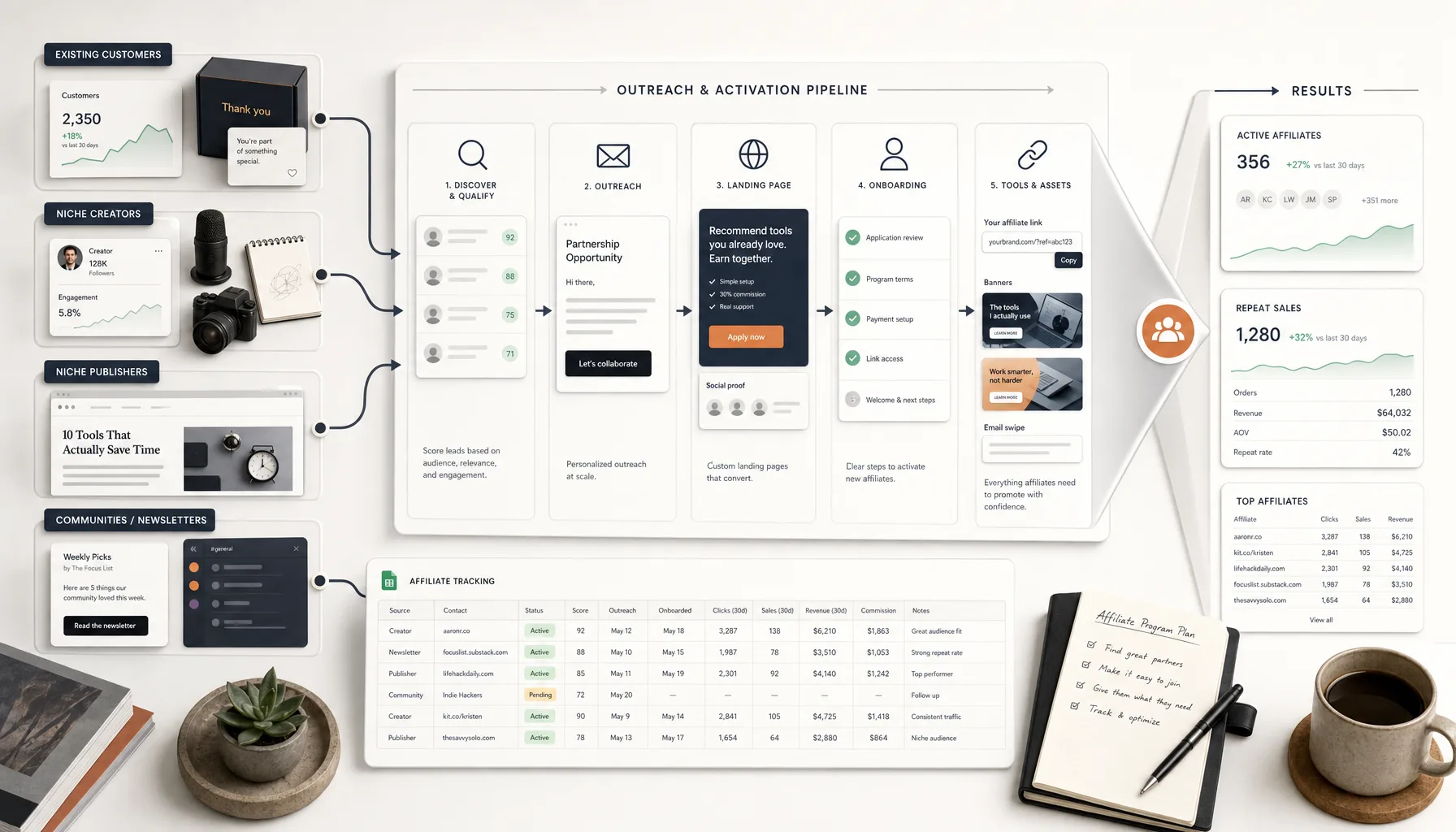 How to Recruit Your First 25 Affiliates: Outreach System, Landing Page & Tracking Stack