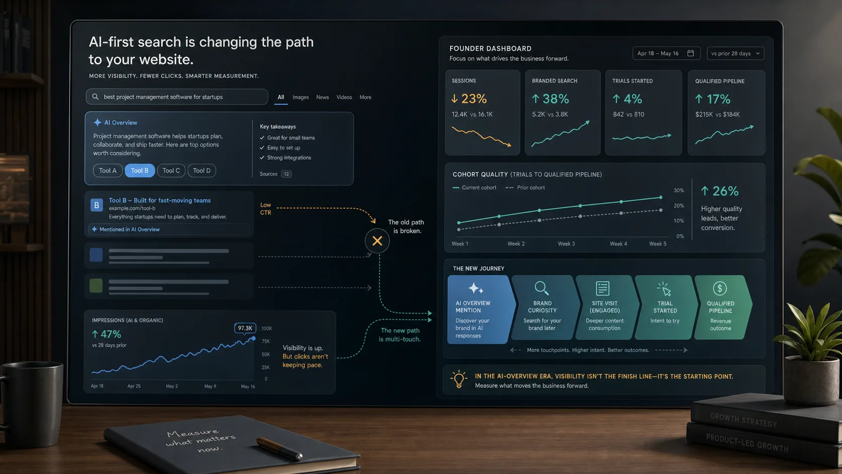 How to Measure Organic Growth When AI Overviews Reduce Clicks: 2026–2027 KPI Playbook