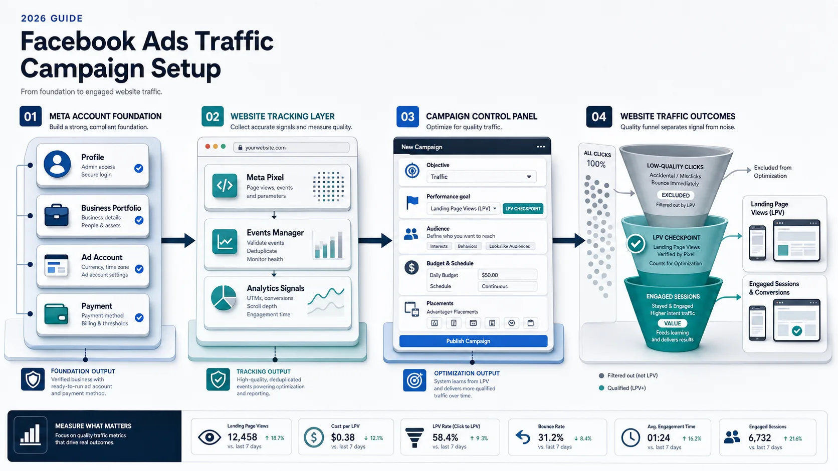 Facebook Ads Traffic Campaign Setup: Step-by-Step Guide (2026)